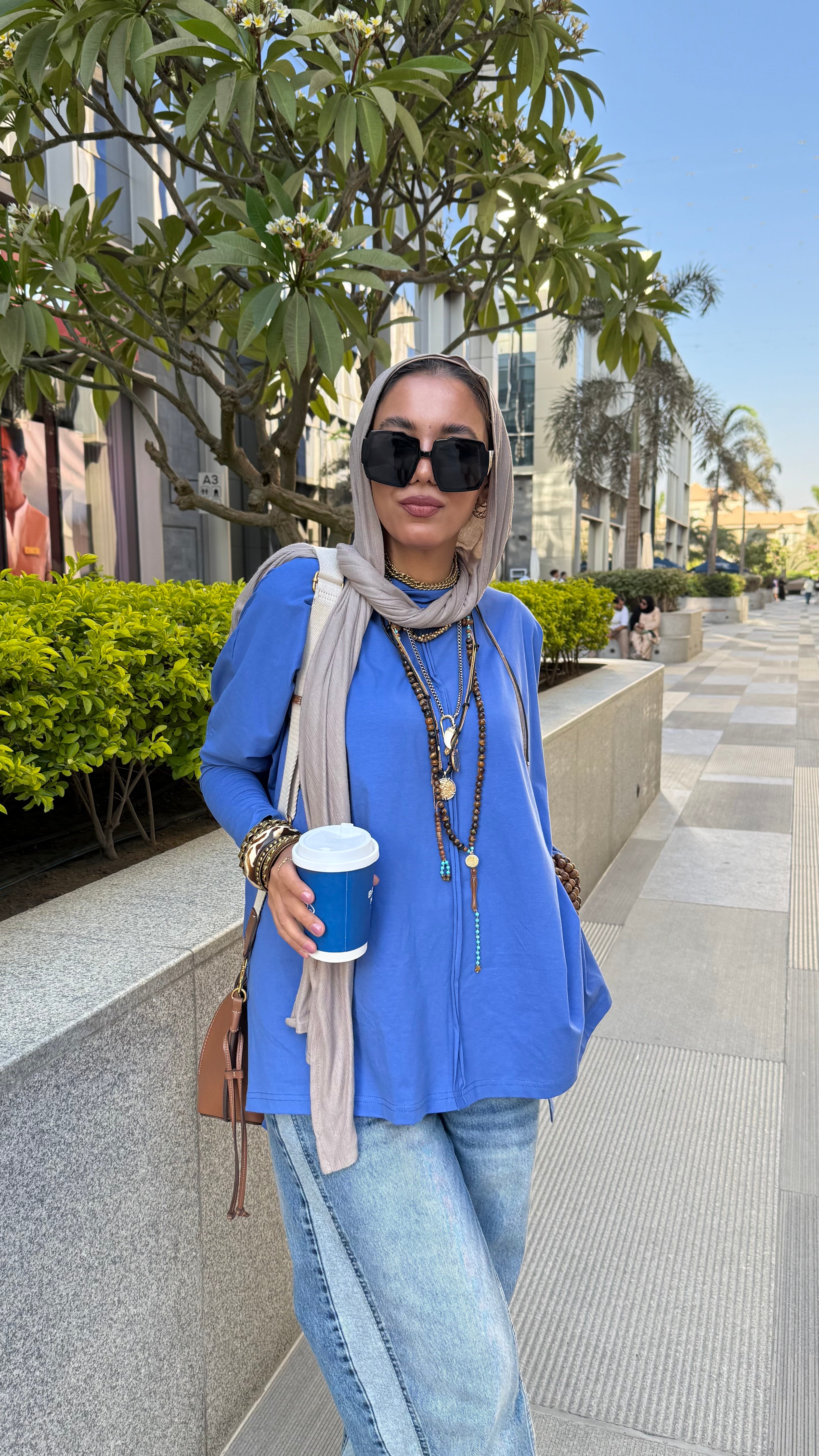 Light blue Premium cotton top