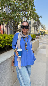 Light blue Premium cotton top