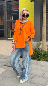 Orange  premium cotton top