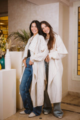 Linen symmetrical kimono