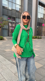 Green premium cotton top