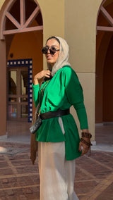 Green premium cotton top