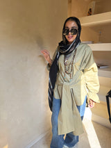 Kahki gabardine tie top