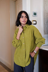 Mustrad corduroy shirt