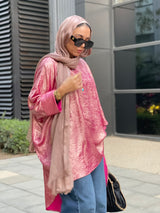 Golden pink shimmery poncho