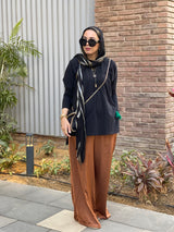 Silk satin oxide pants