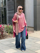 Golden pink shimmery poncho