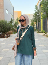 Teal premium cotton top.