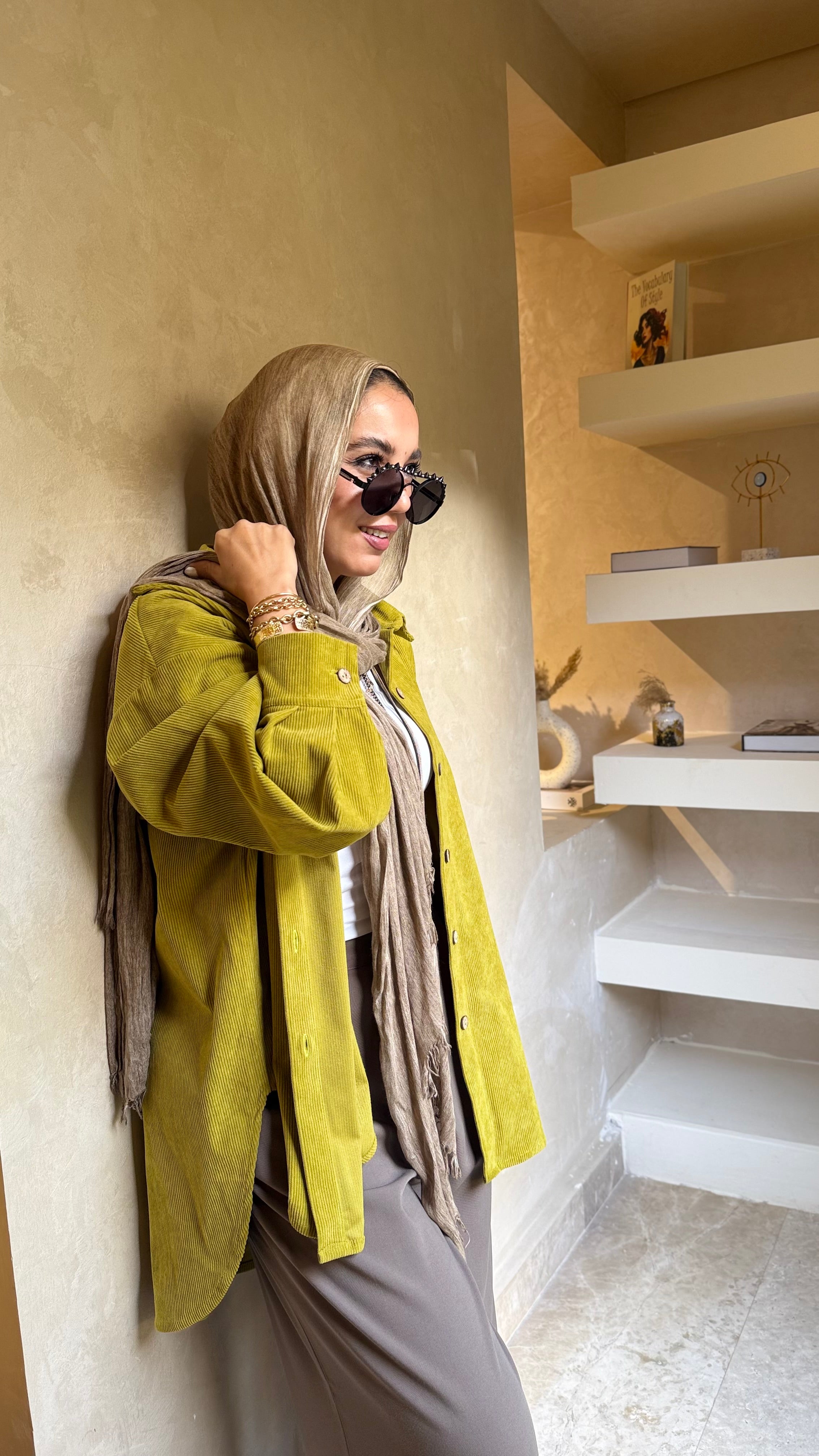 Mustrad corduroy shirt