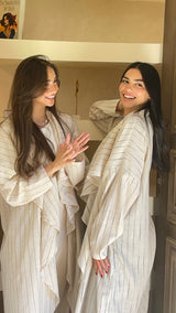 Linen symmetrical kimono