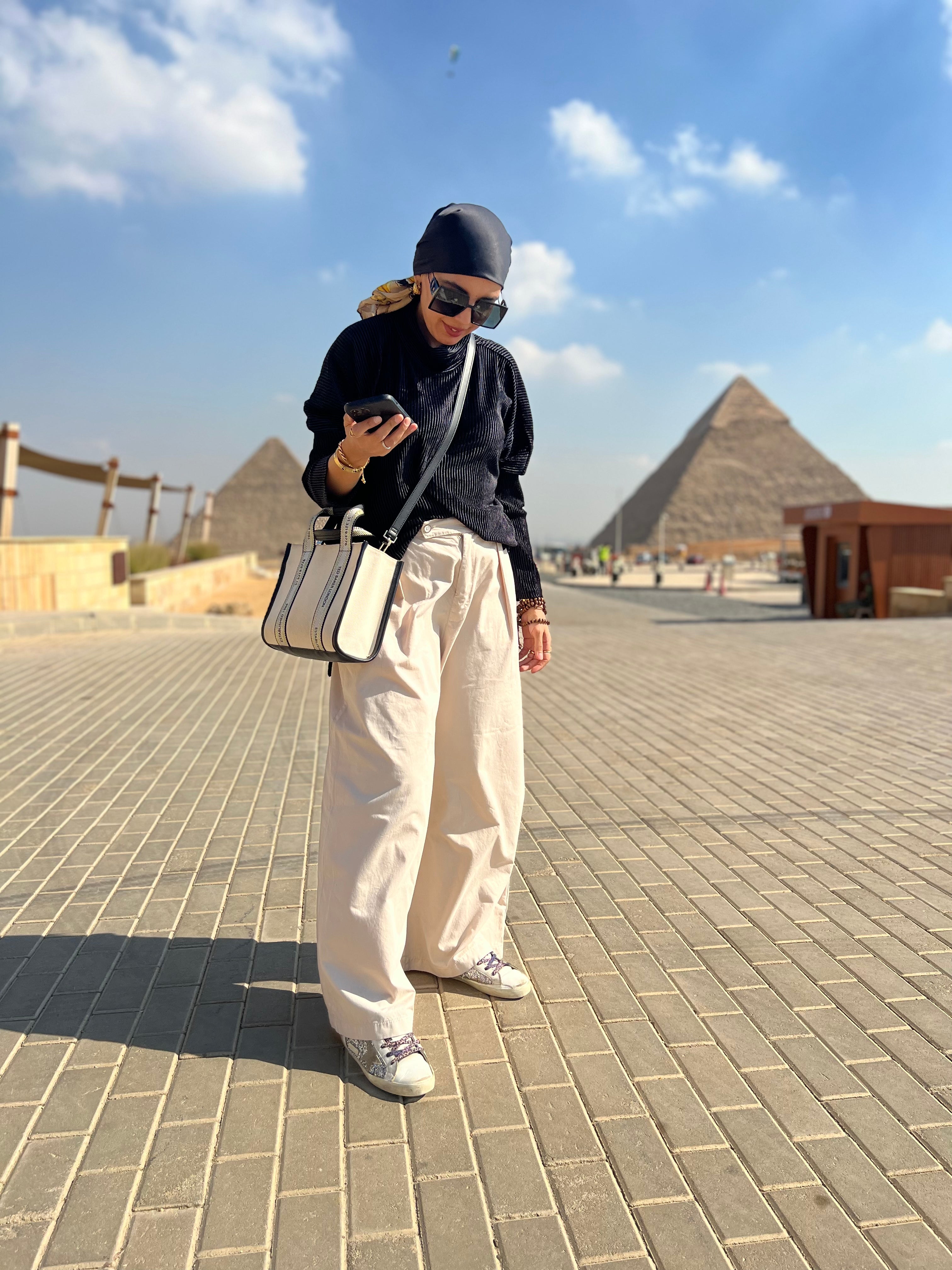 Gabardine beige pants