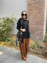 Silk satin oxide pants