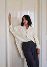 Crème corduroy  velvet shirt