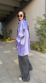 Taftah cardigan in Mauve