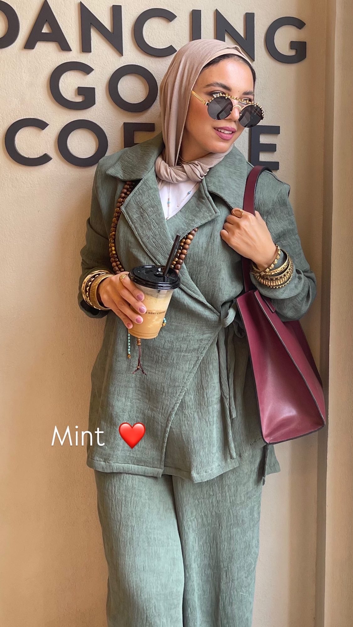 Princess crushed set in mint color