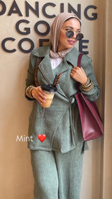 Princess crushed set in mint color