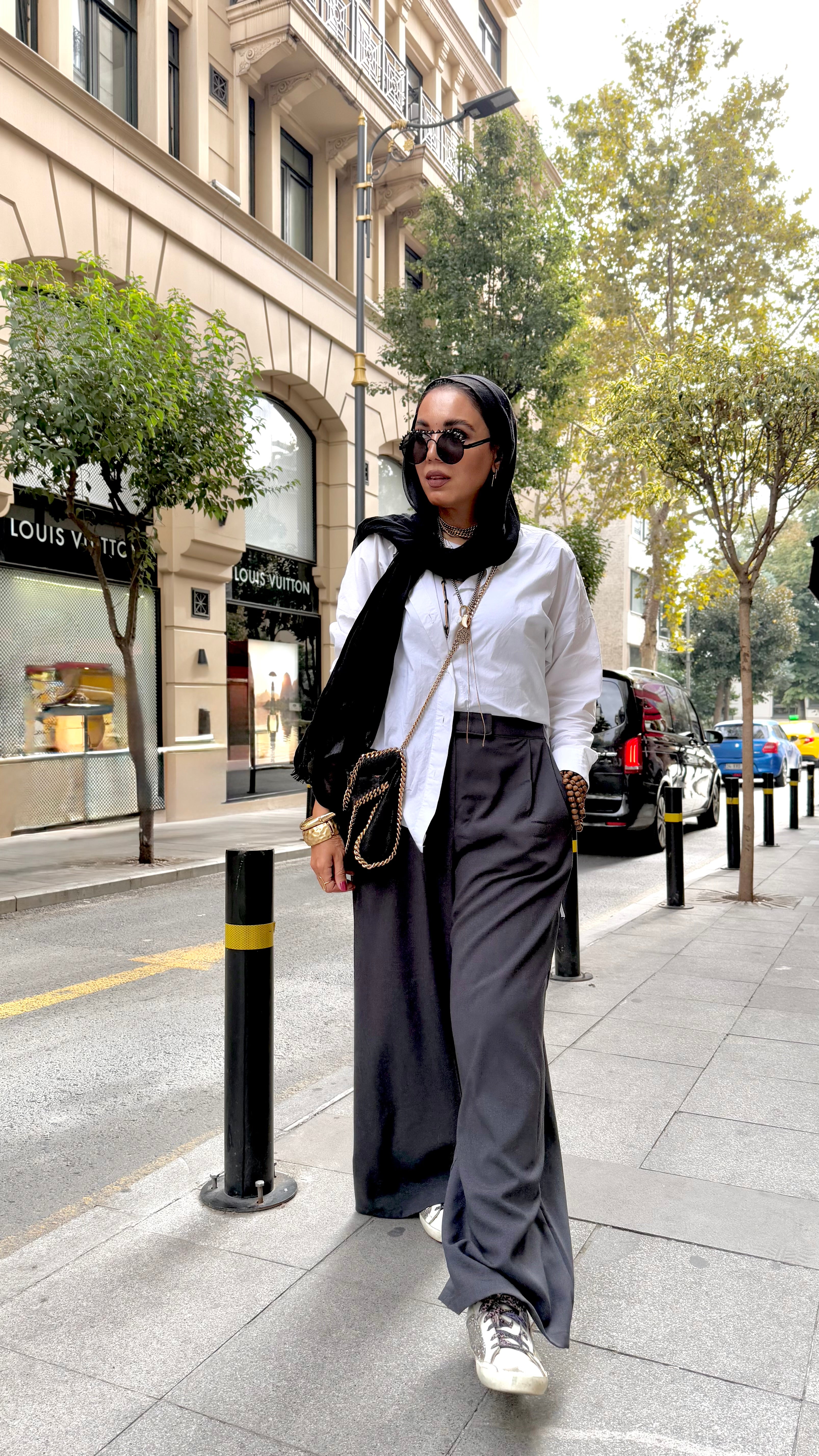 Premium soft wool Dark Grey loose pants