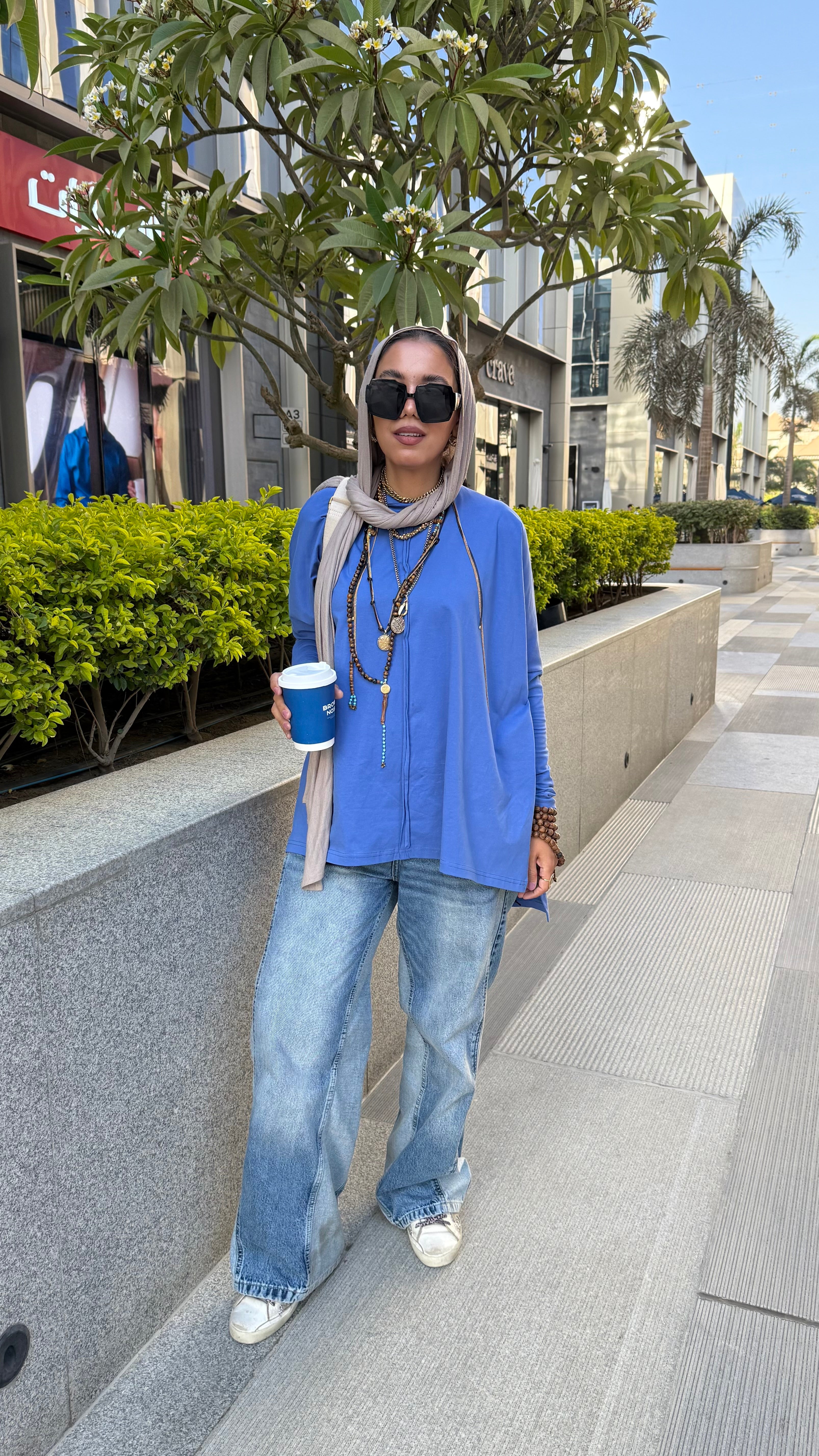 Light blue Premium cotton top