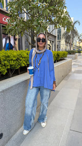 Light blue Premium cotton top