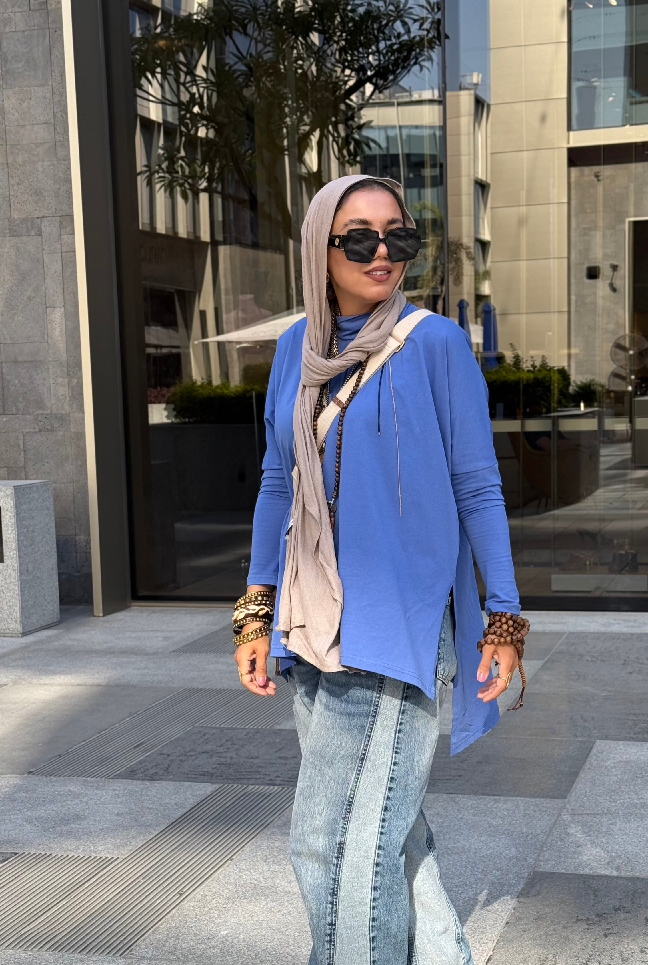 Light blue Premium cotton top