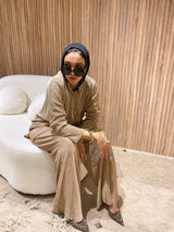 Oxide Satin pleated set