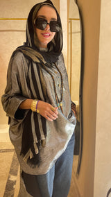 Silver shimmery poncho
