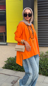 Orange  premium cotton top