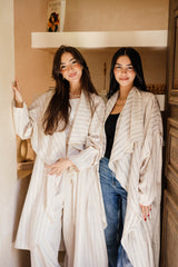 Linen symmetrical kimono