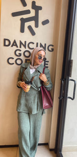 Princess crushed set in mint color