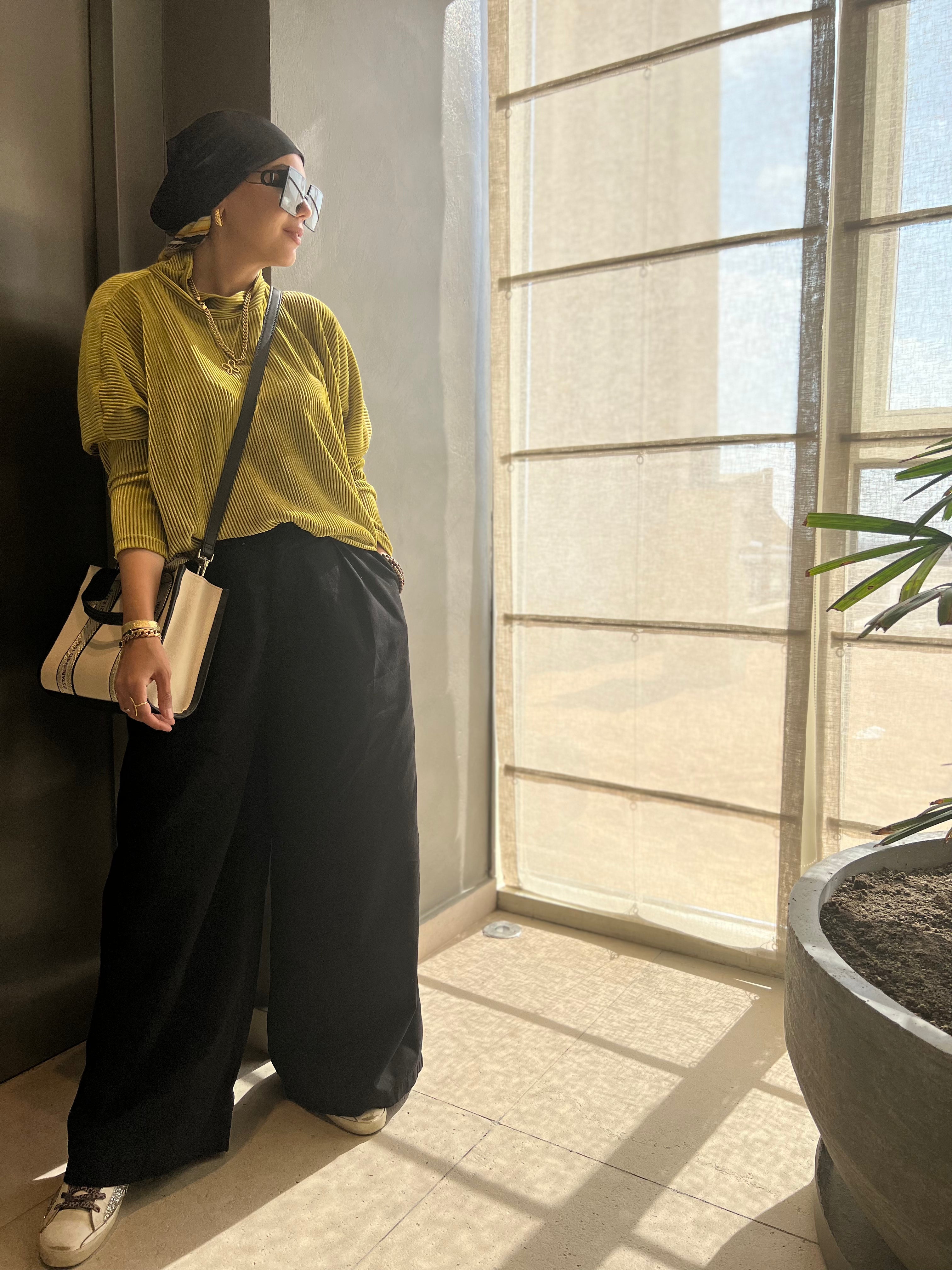 Black gabardine cotton