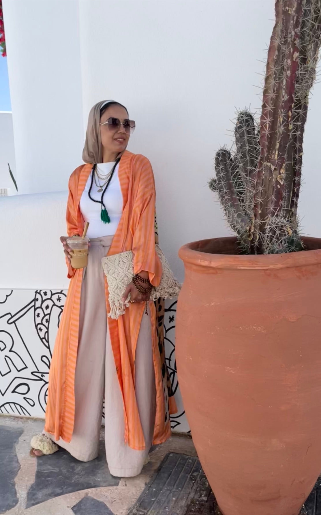 Tiger printed kimono