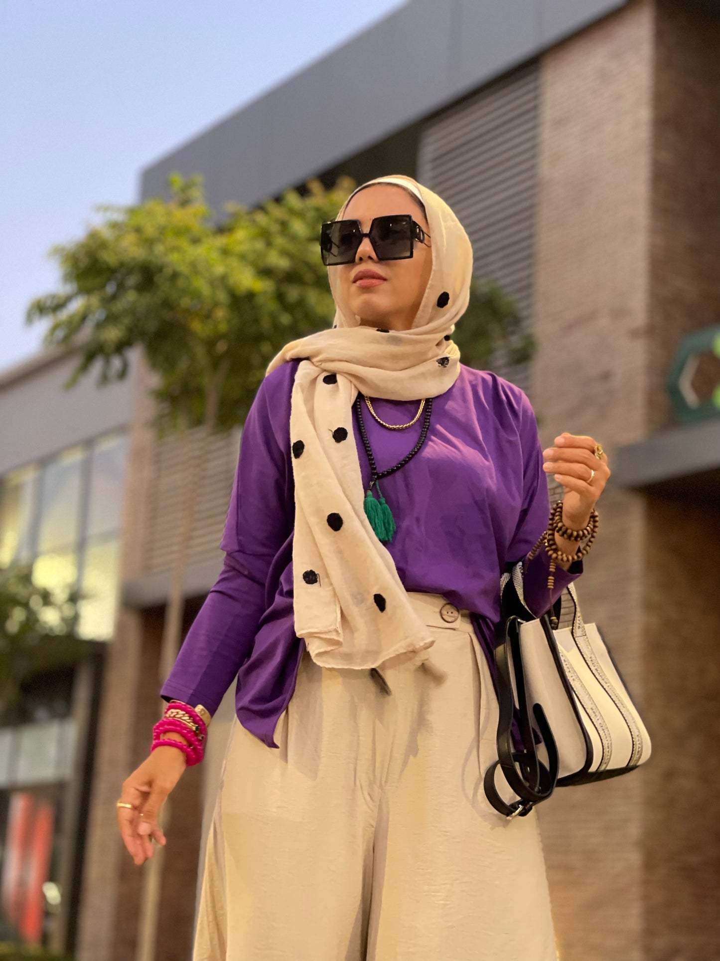 Purple cotton top