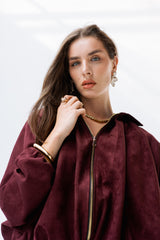 Burgundy suede ballon set( restocking within two weeks.