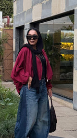 Burgundy suede jacket