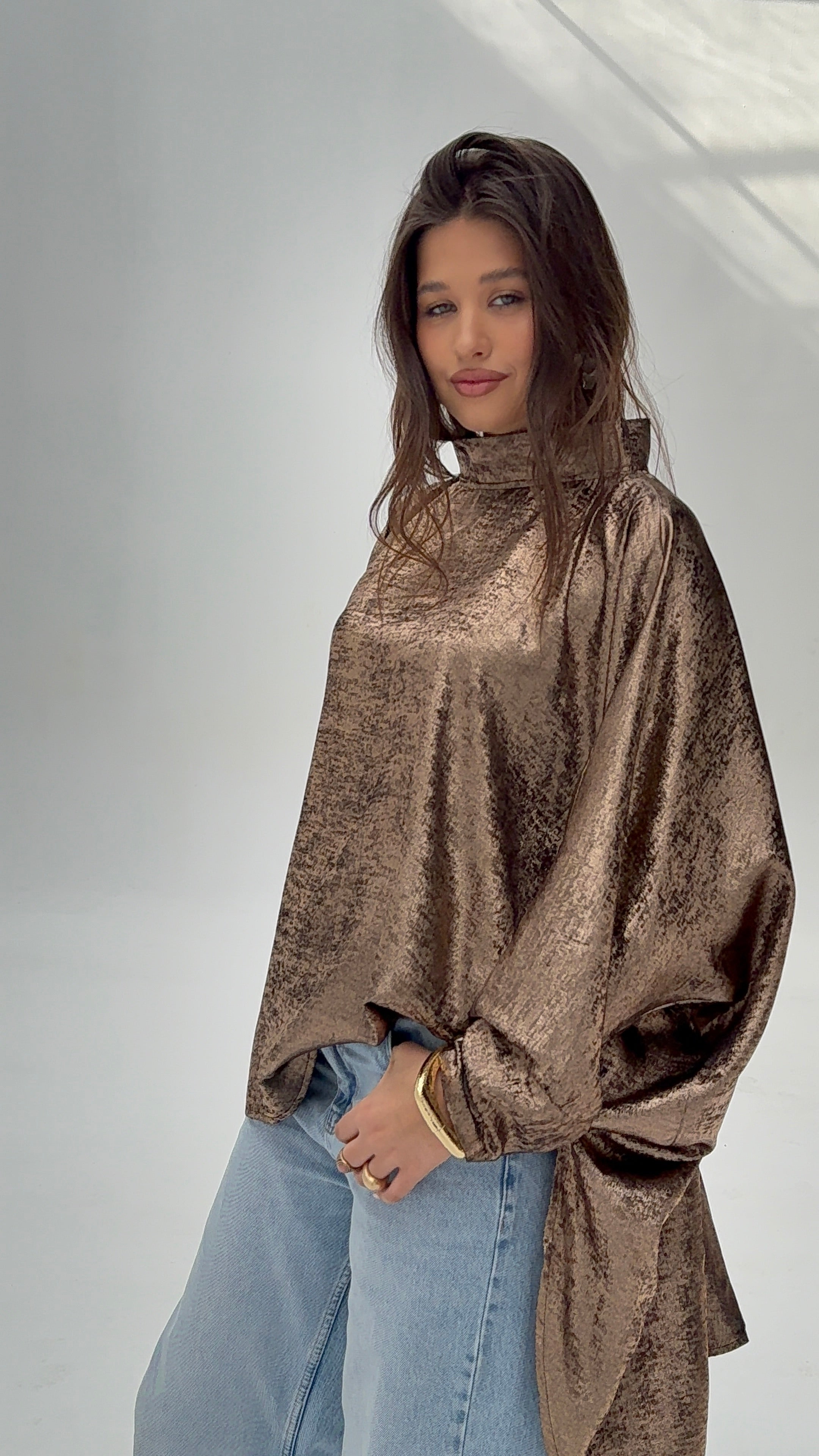 Gold shimmery poncho