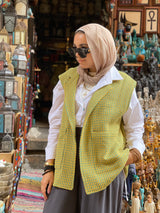 Tweed wool vest