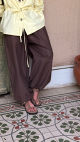 Comfy Ballon pants - Brown - cotton 100%