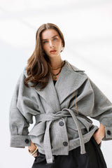 Tweed high low jacket