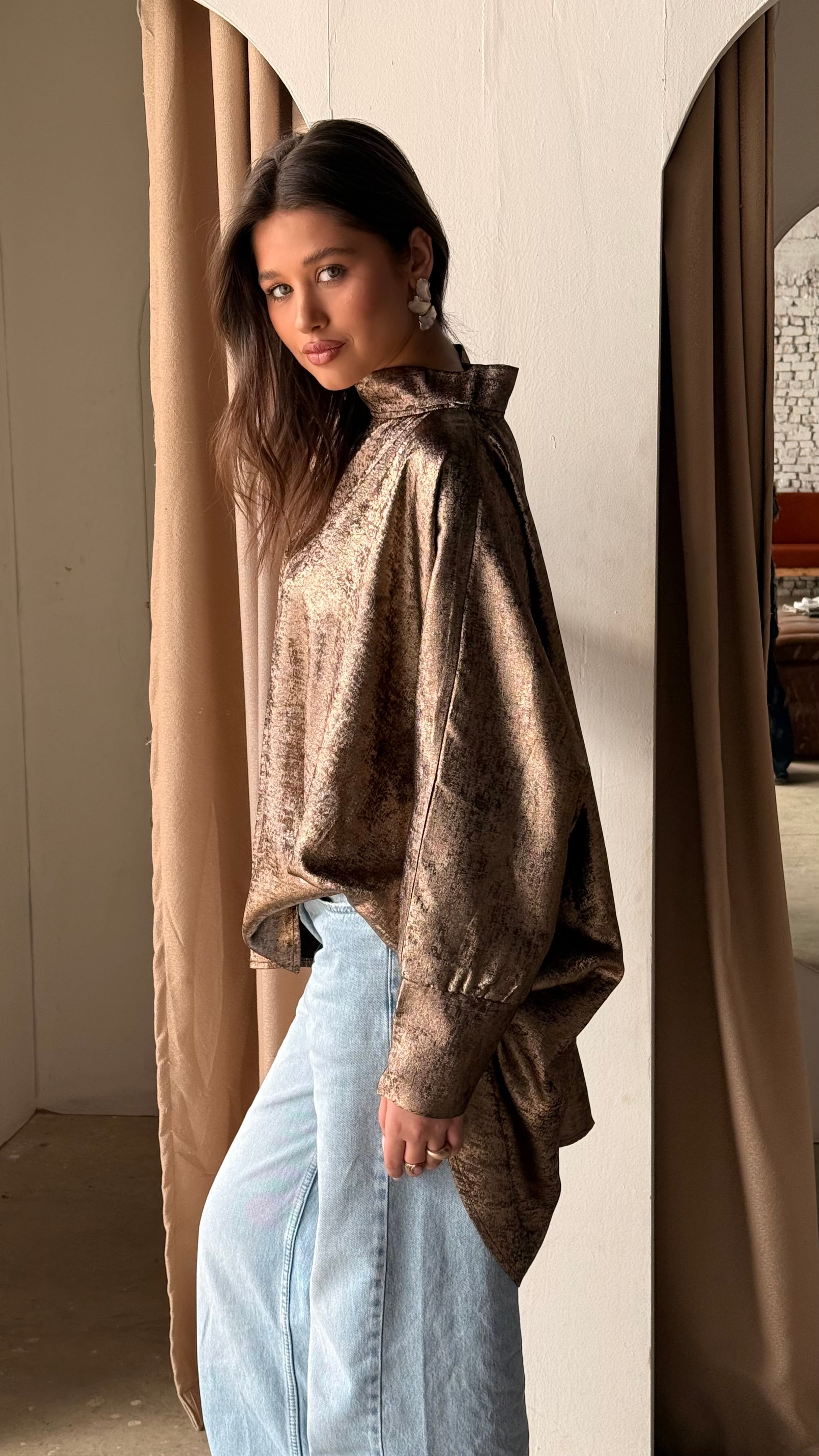 Gold shimmery poncho