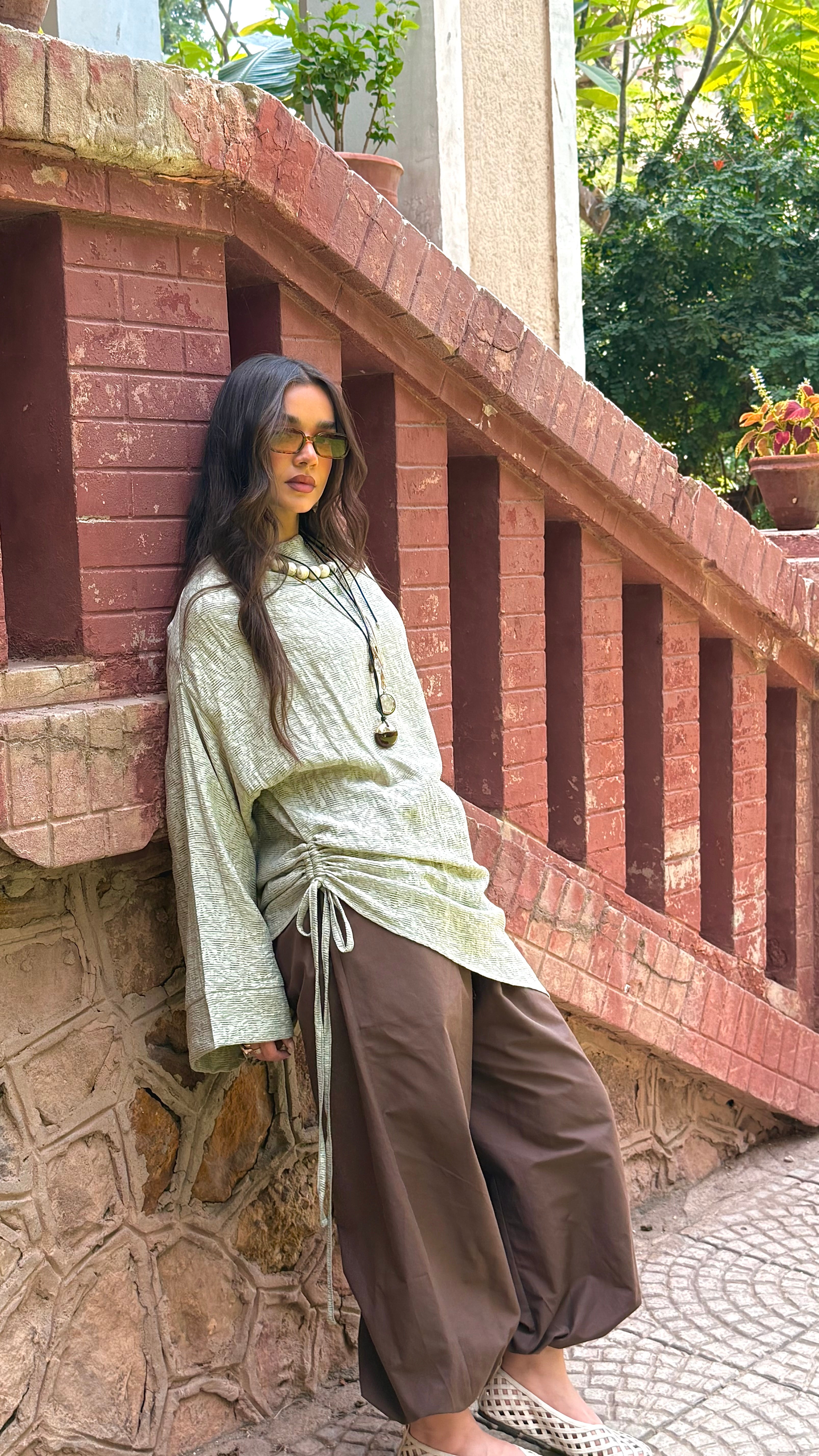 Drama Asymmetrical top - Mint
