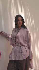 Arwa poncho - Blush pink (100% cotton)