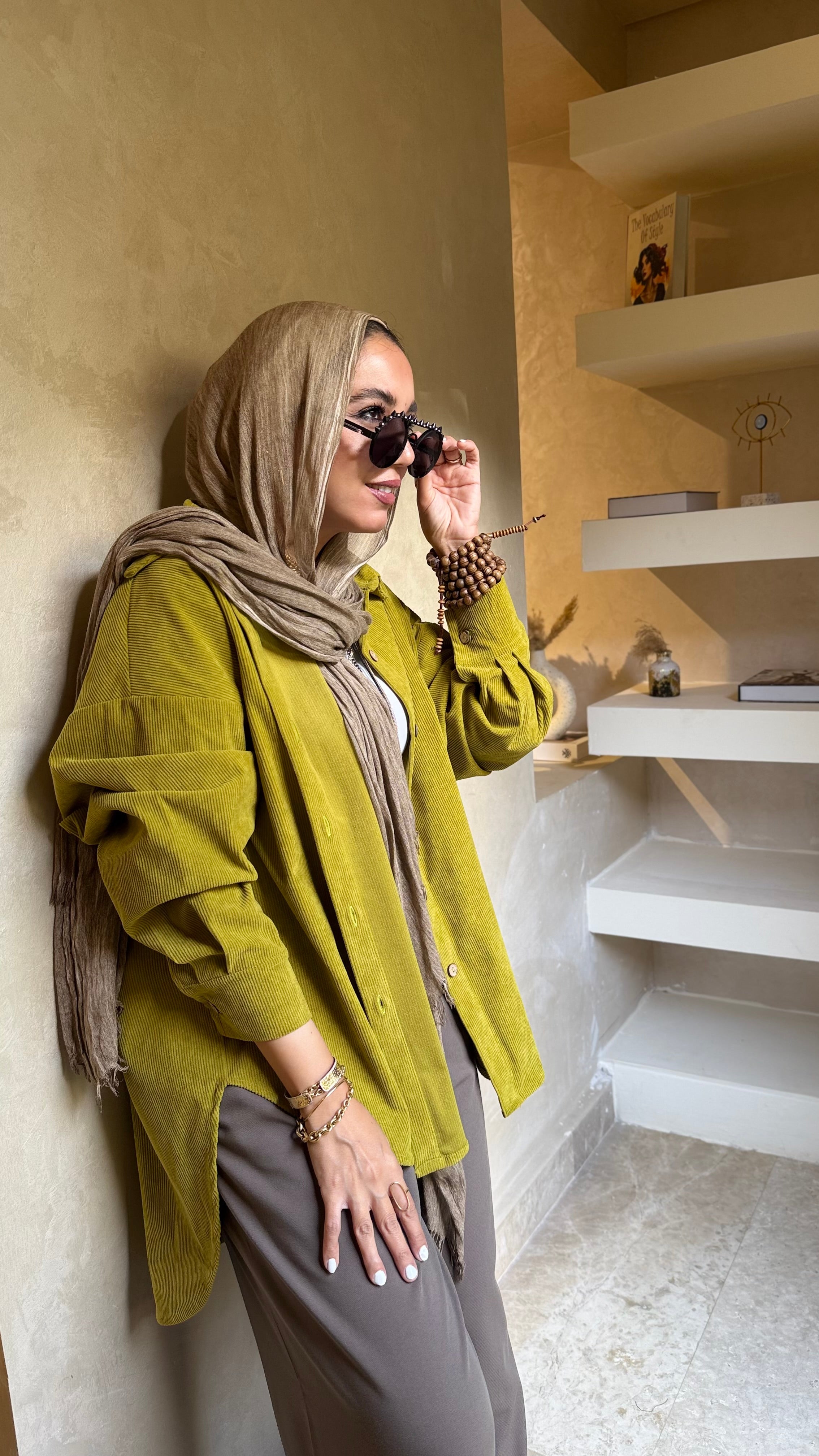 Mustrad corduroy shirt