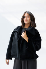 Black high neck jacket