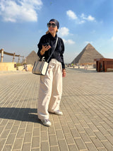 Gabardine beige pants