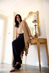 Beige Soft wool poncho