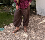Comfy Ballon pants - Brown - cotton 100%