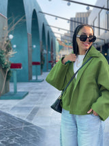 Oversized green  wool jacket