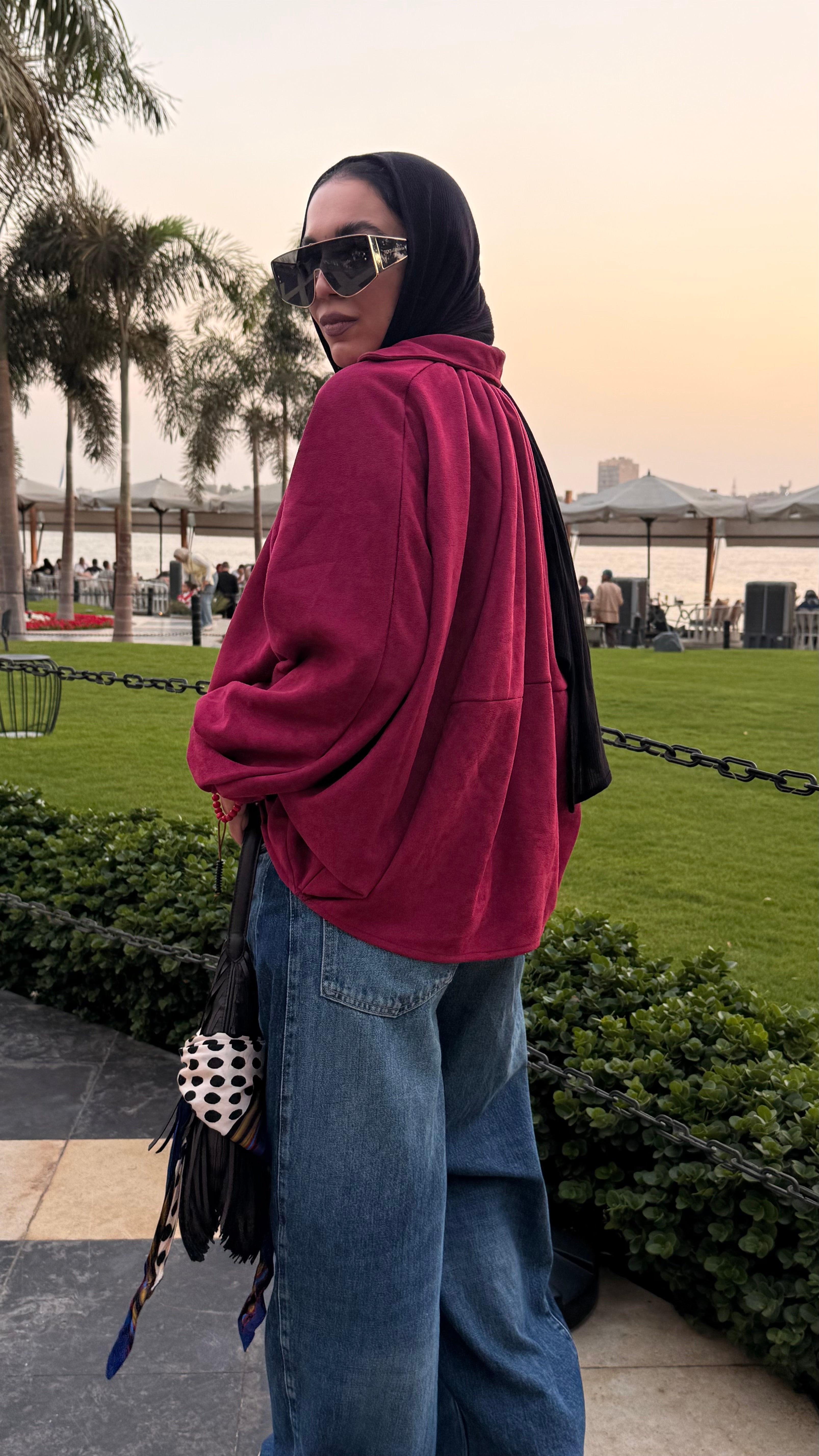 Burgundy suede jacket