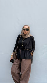 Premium cotton  black basic top