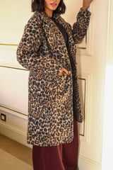 Premium wool leopard coat